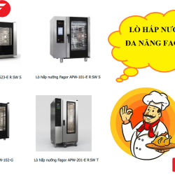 Lò hấp nướng Fagor đang hoạt động trong bếp nhà hàng với hiệu suất cao
